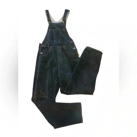 Concept XXV 100% Suede Washable Black Straight Leg Overalls  Size Medium? - Picture 8 of 13